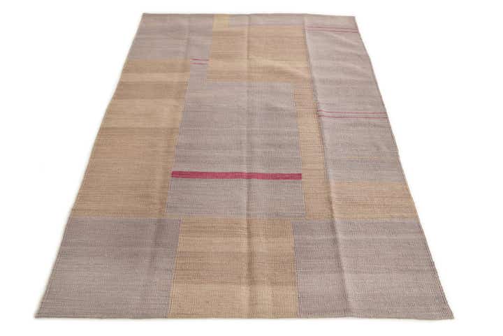 4' 1 x 6' Hand Woven Kilim Modern Wool Rug