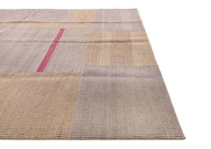 Detail image of 4' 1 x 6' Hand Woven Kilim Modern Wool Rug