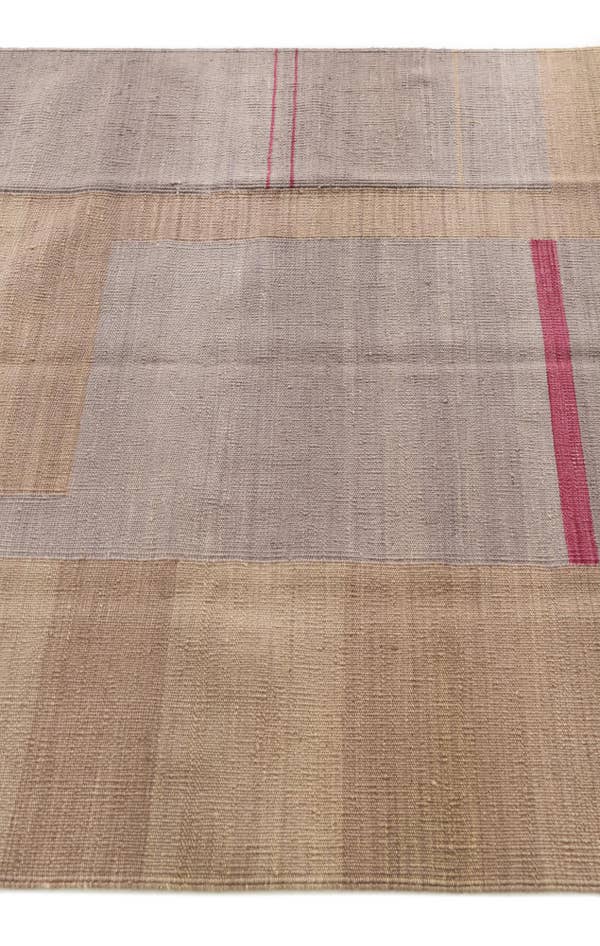 Detail image of 4' 1 x 6' Hand Woven Kilim Modern Wool Rug