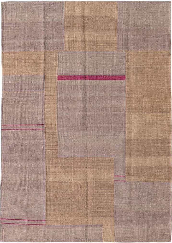 4' 1 x 6' Hand Woven Kilim Modern Wool Rug