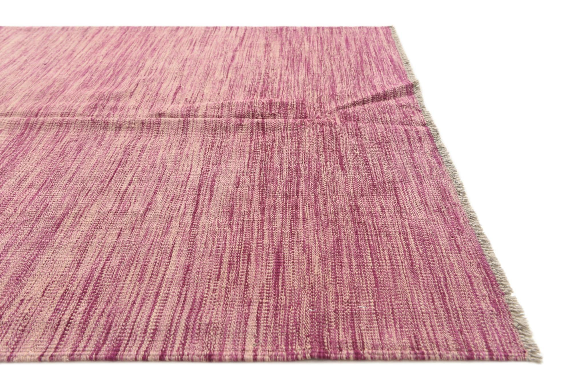 4' 1 x 6' 7 Hand Woven Kilim Modern Wool Rug