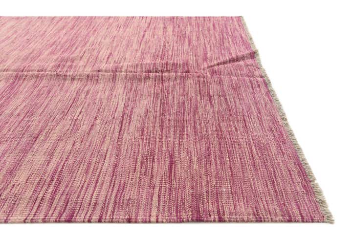 4' 1 x 6' 7 Hand Woven Kilim Modern Wool Rug