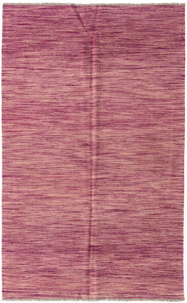 4' 1 x 6' 7 Hand Woven Kilim Modern Wool Rug