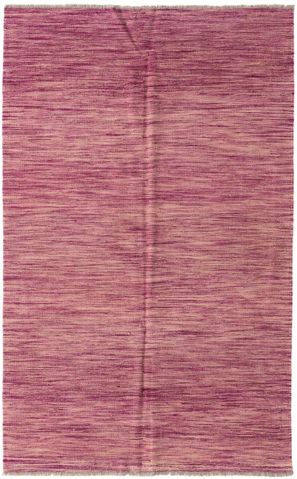 Detail image of 4' 1 x 6' 7 Hand Woven Kilim Modern Wool Rug