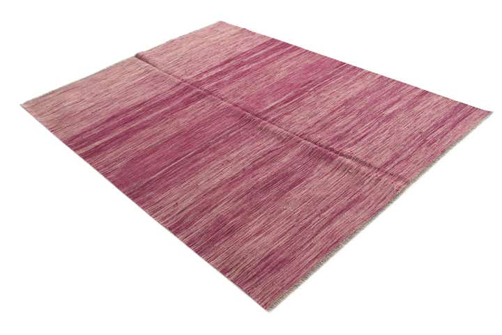 5' 1 x 6' 7 Hand Woven Kilim Modern Wool Rug