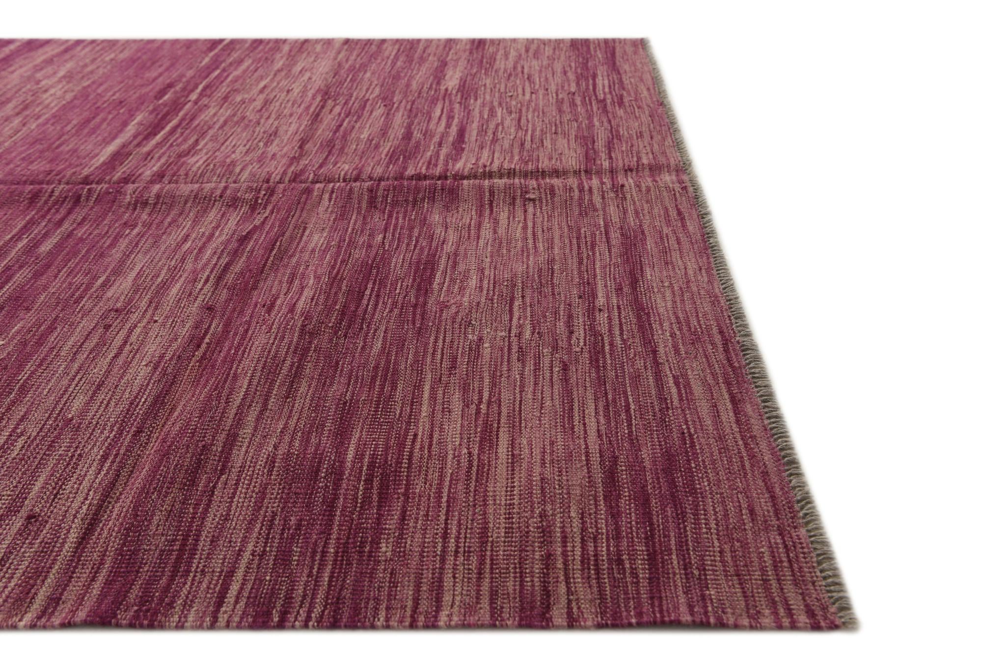5' 1 x 6' 7 Hand Woven Kilim Modern Wool Rug