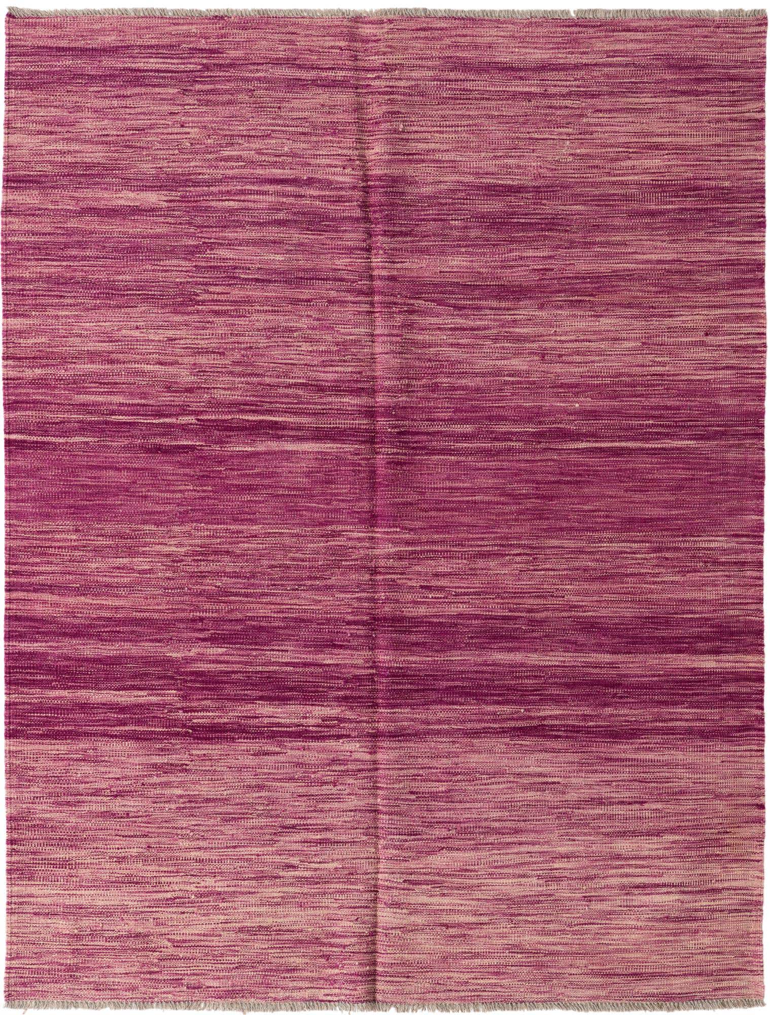 5' 1 x 6' 7 Hand Woven Kilim Modern Wool Rug