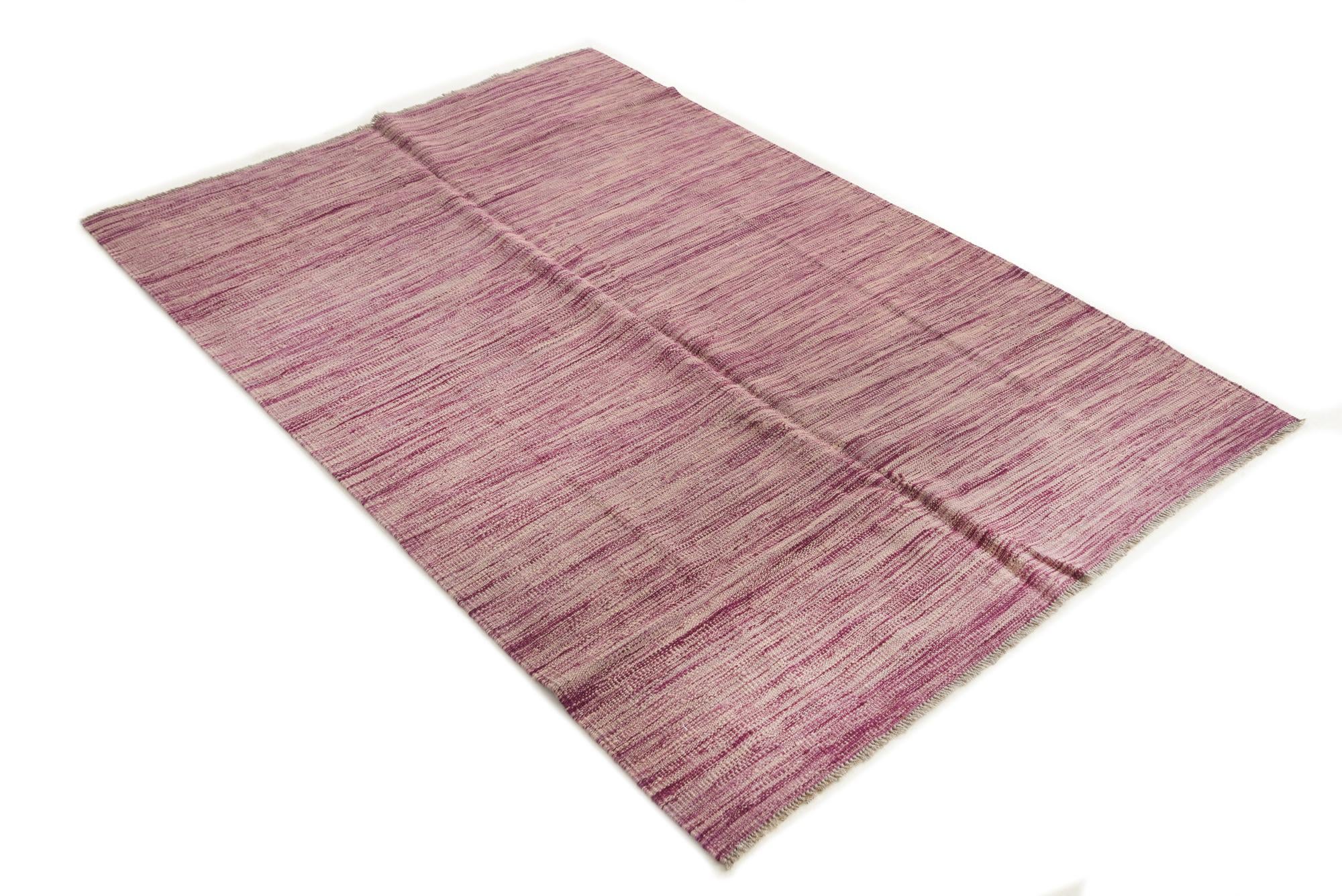 3' 11 x 5' 8 Hand Woven Kilim Modern Wool Rug