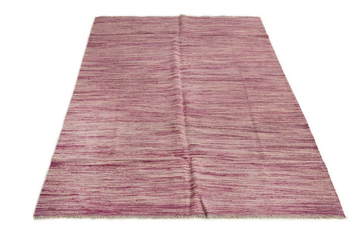 Detail image of 3' 11 x 5' 8 Hand Woven Kilim Modern Wool Rug