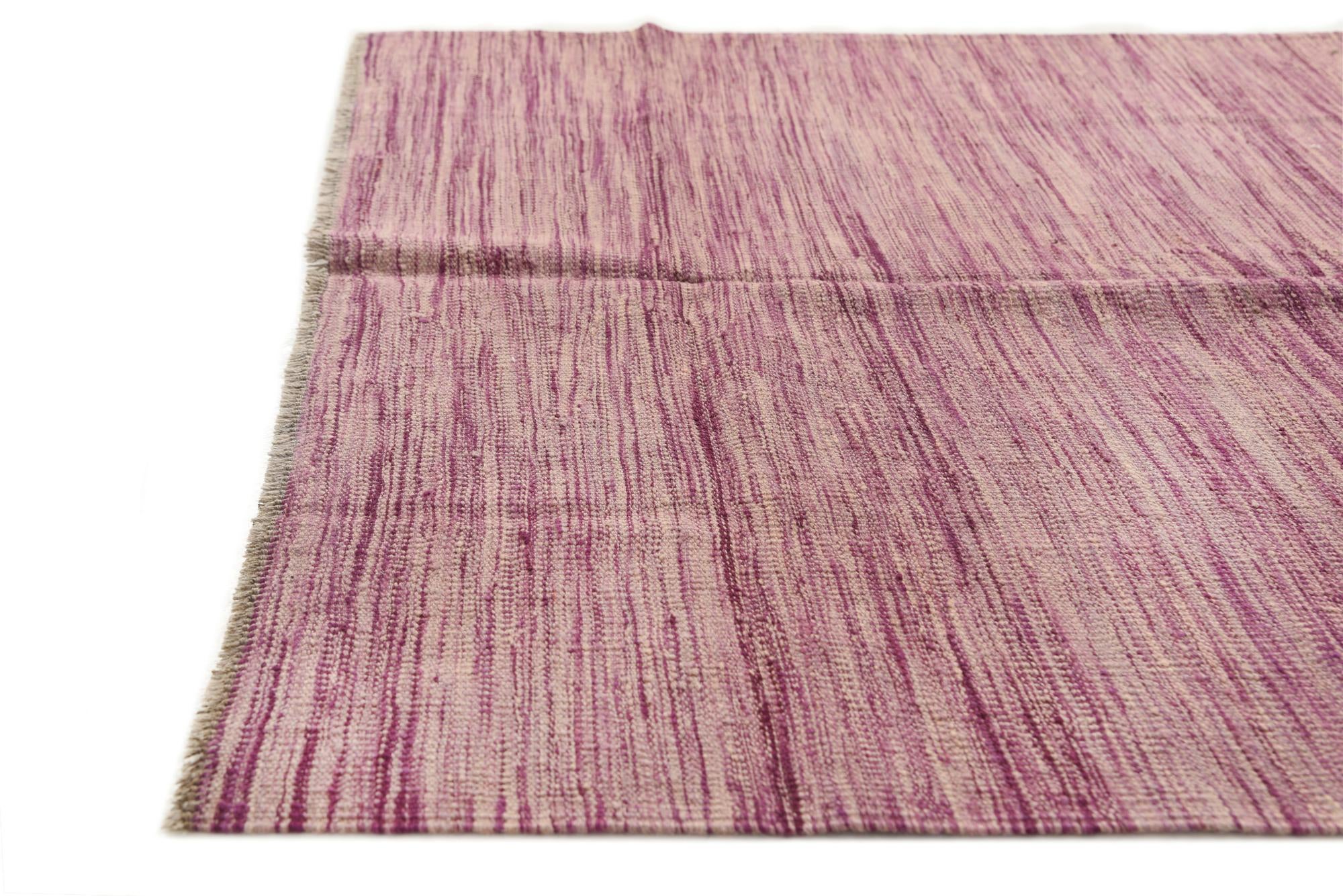 3' 11 x 5' 8 Hand Woven Kilim Modern Wool Rug