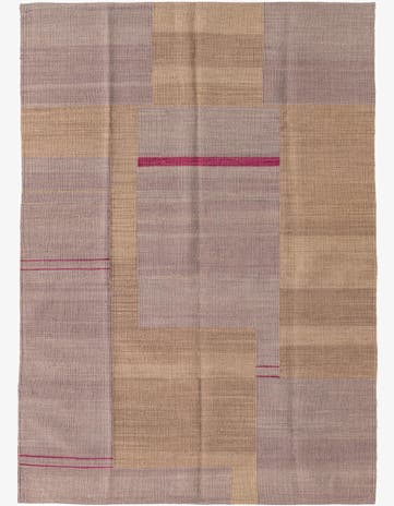4' 1 x 6' Hand Woven Kilim Modern Wool Rug