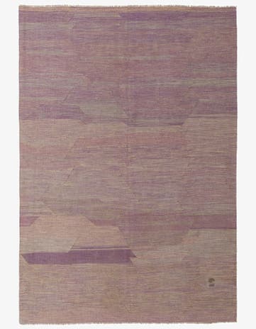 6' 8 x 9' 8 Hand Woven Kilim Modern Wool Rug