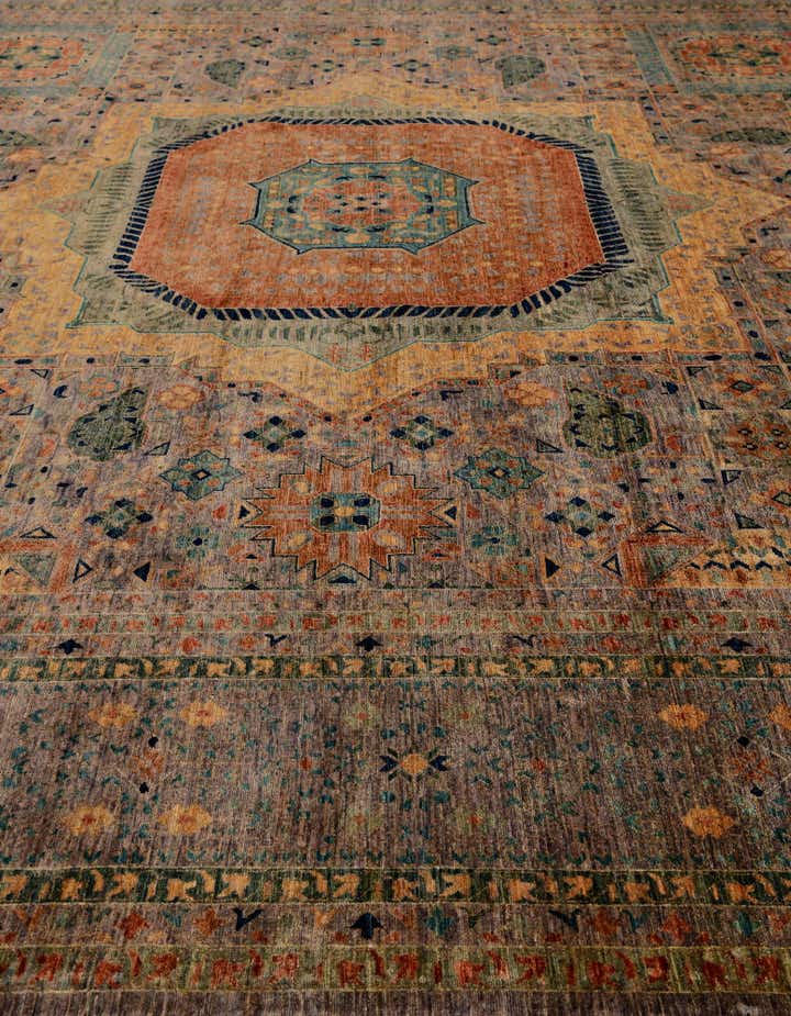 12' 6 x 16' 10 Hand Knotted Mamluk Ziegler Oriental Rug