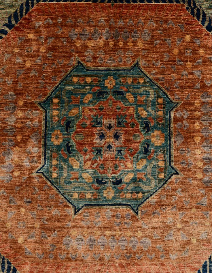 Detail image of 12' 6 x 16' 10 Hand Knotted Mamluk Ziegler Oriental Rug