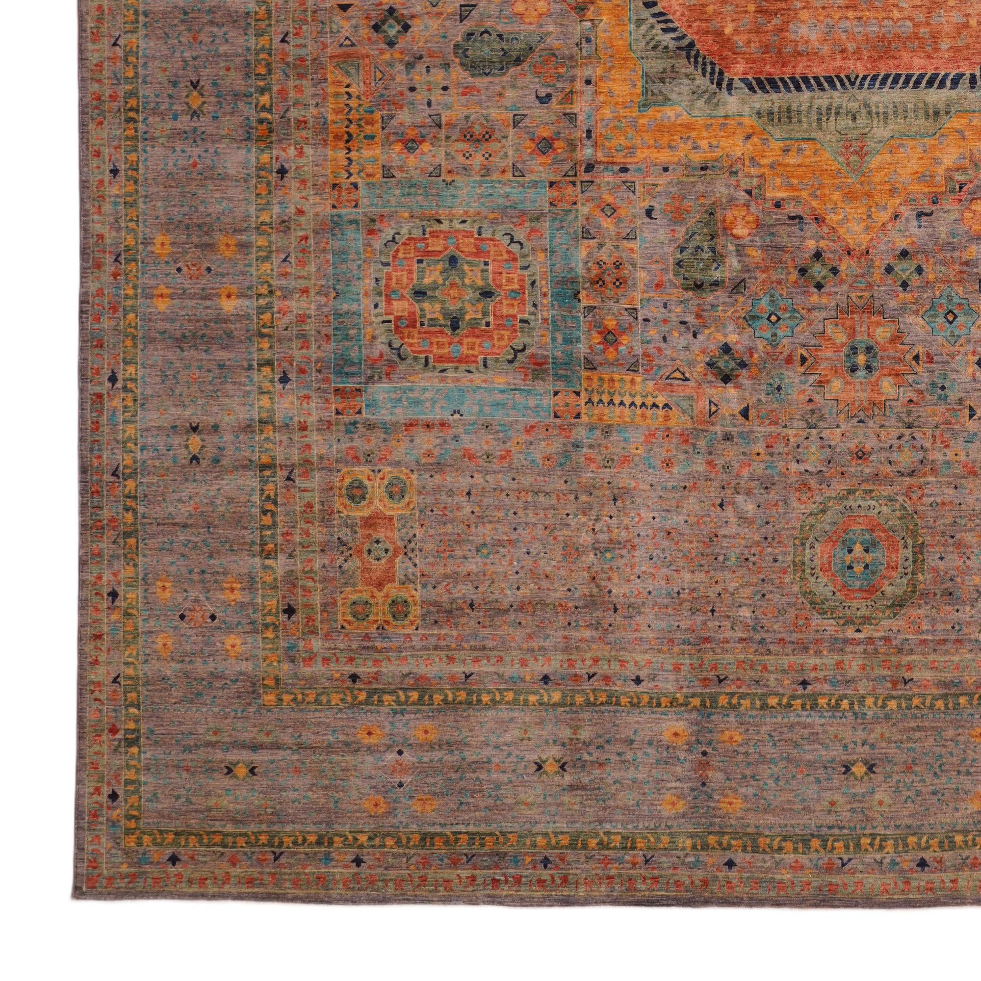 12' 6 x 16' 10 Hand Knotted Mamluk Ziegler Oriental Rug