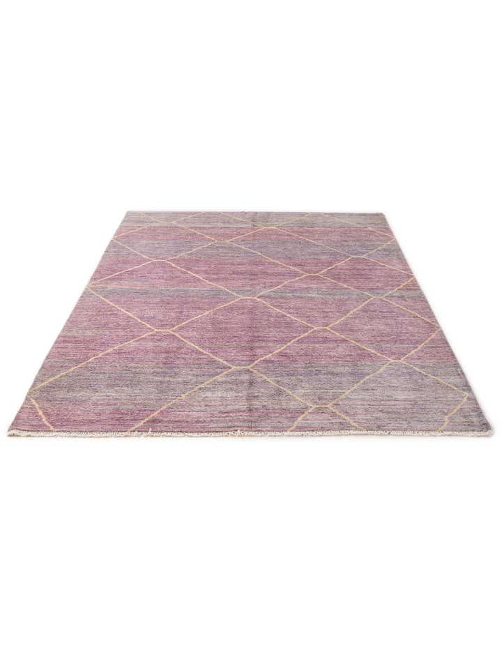 5' 7 x 8' Hand Knotted Moroccan Wool Rug