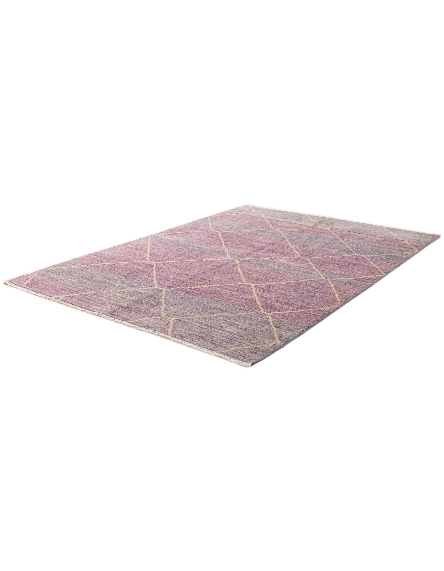 5' 7 x 8' Hand Knotted Moroccan Wool Rug