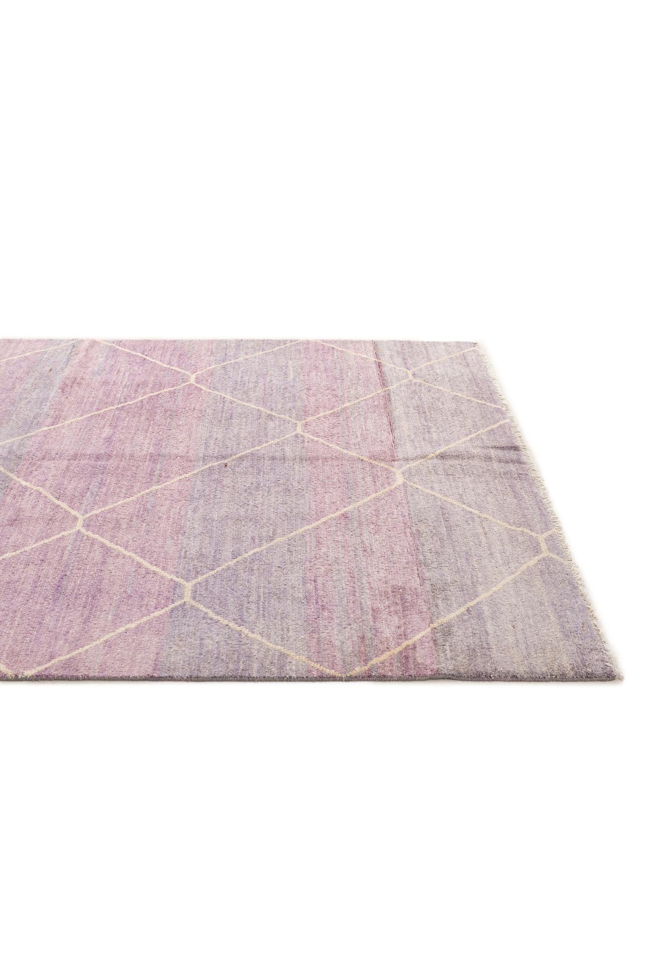 5' 7 x 8' Hand Knotted Moroccan Wool Rug