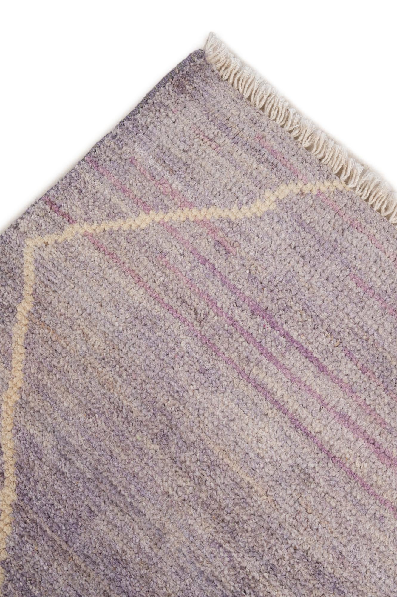 5' 7 x 8' Hand Knotted Moroccan Wool Rug
