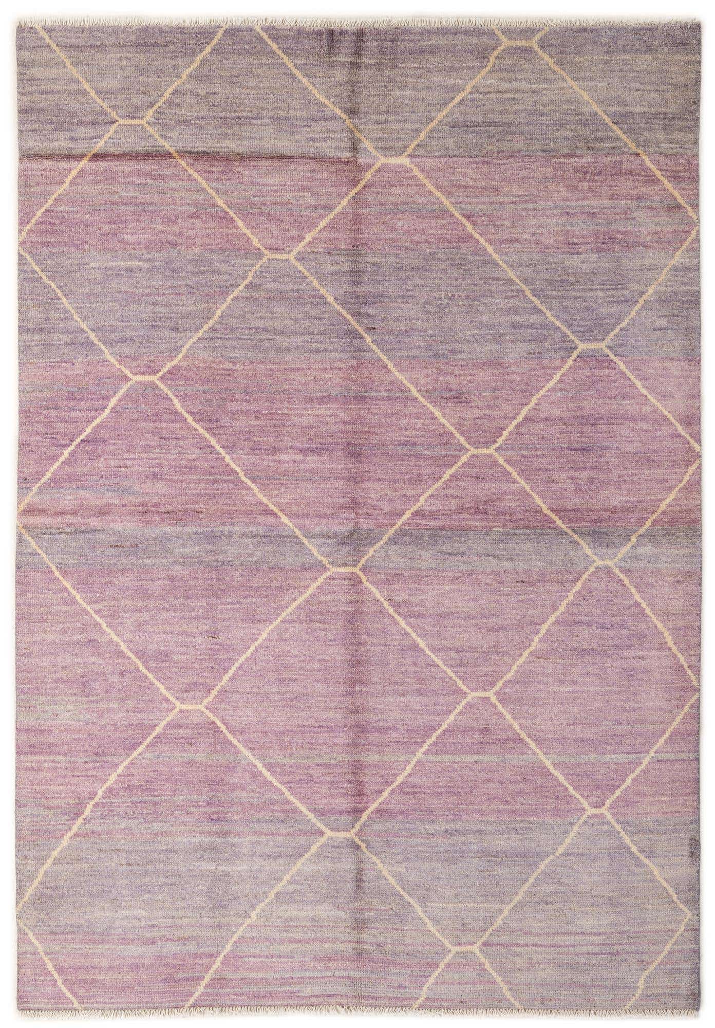 5' 7 x 8' Hand Knotted Moroccan Wool Rug