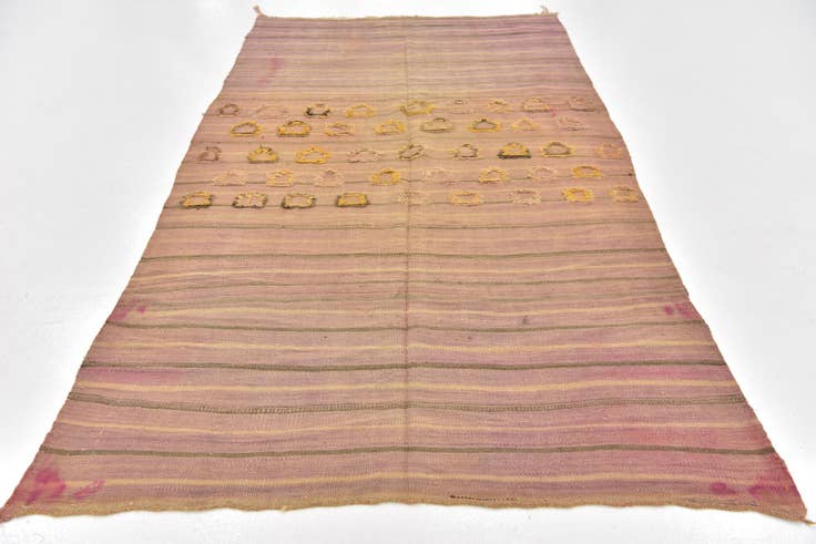 Detail image of 4' 8 x 8' 2 Hand Knotted Moroccan Wool Rug