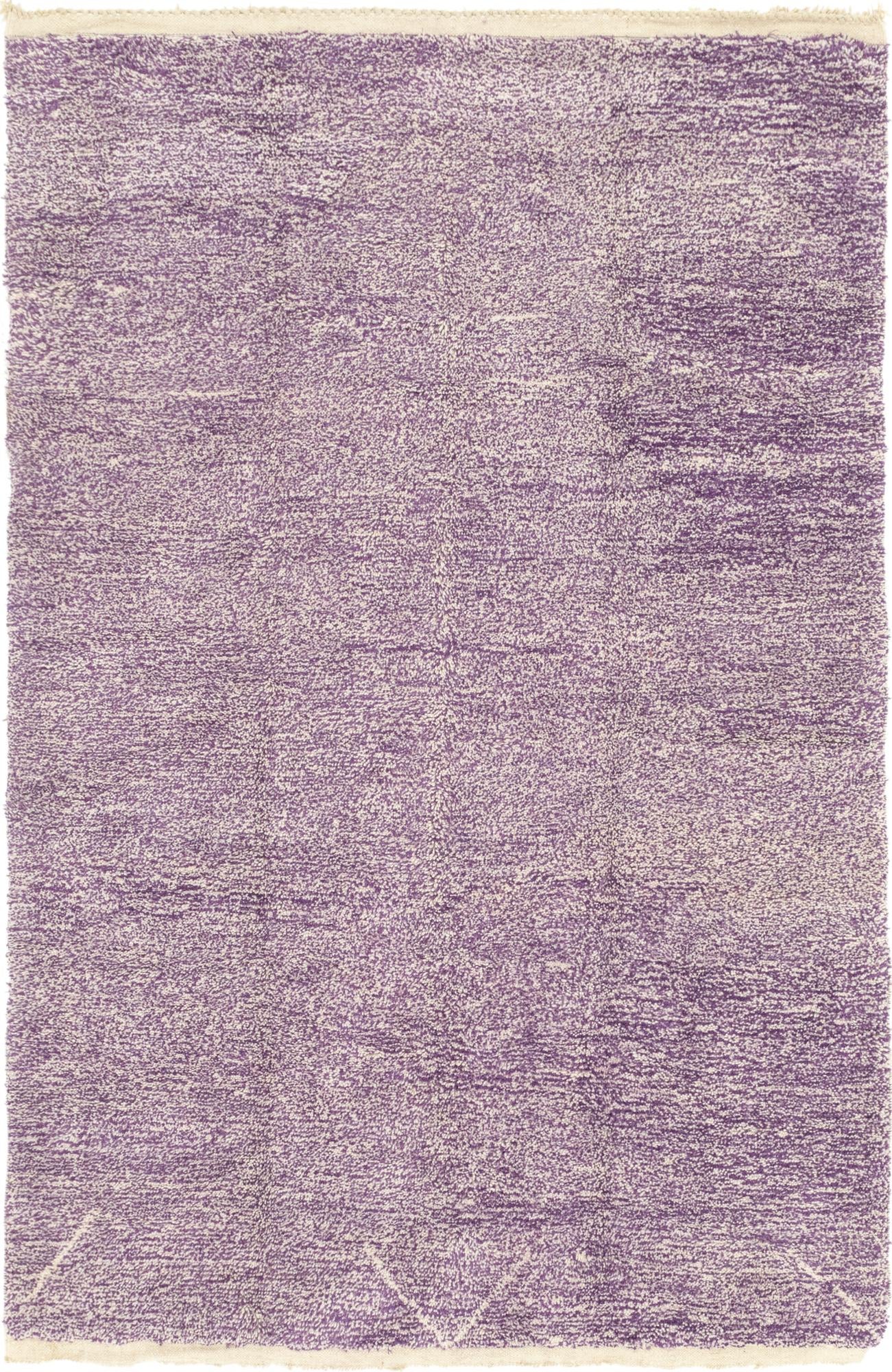 6' 5 x 9' 10 Hand Knotted Moroccan Wool Rug