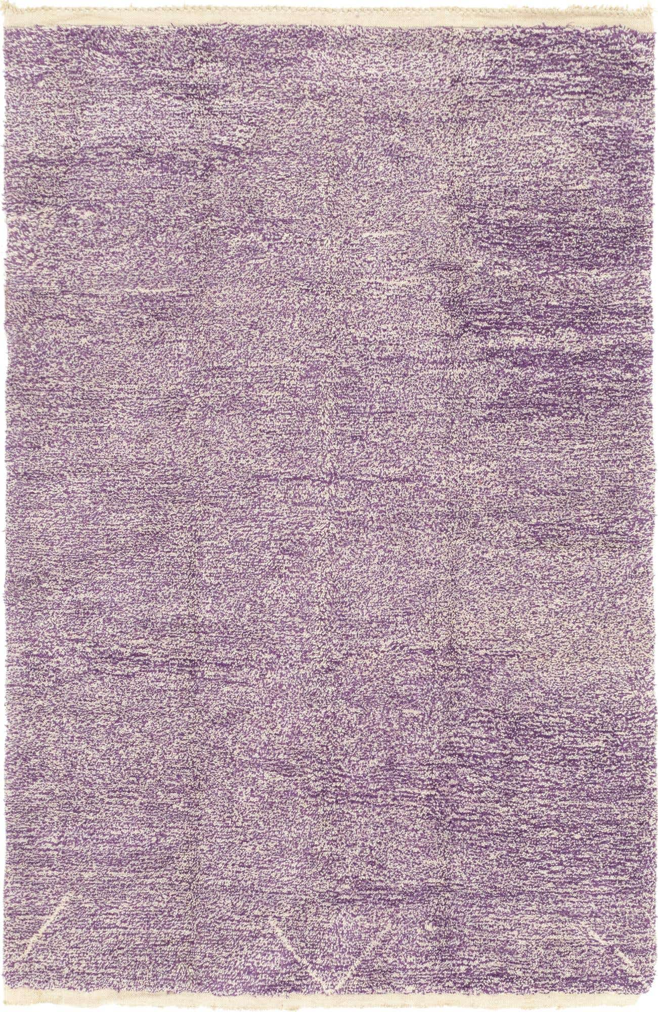 6' 5 x 9' 10 Hand Knotted Moroccan Wool Rug