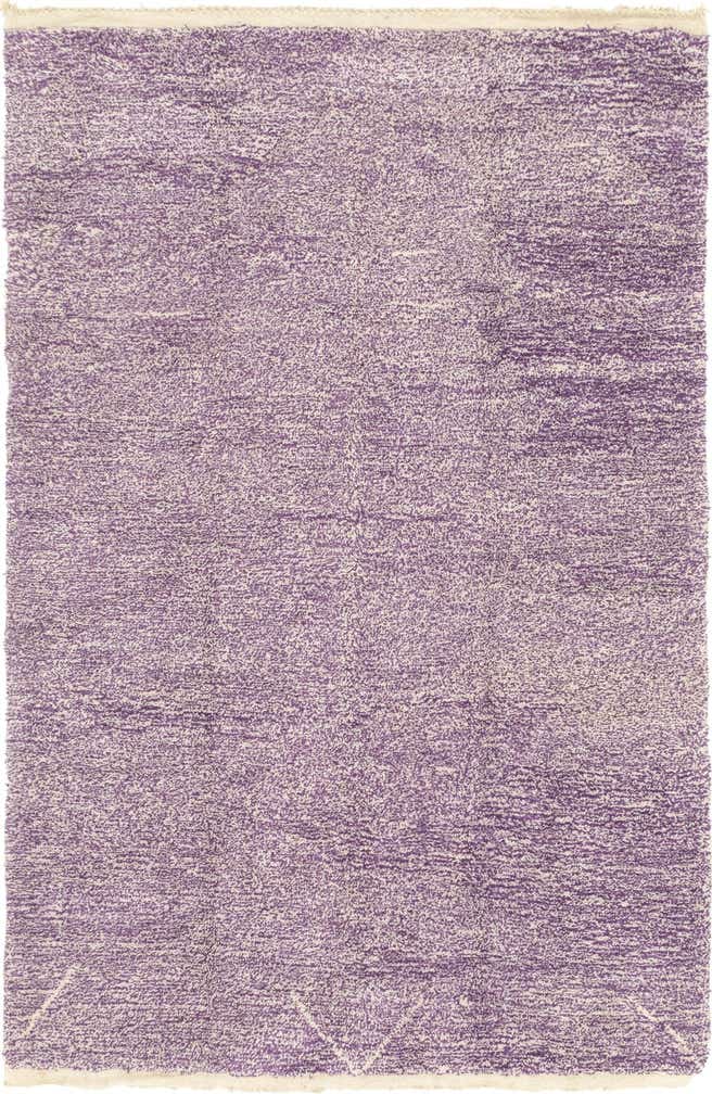 6' 5 x 9' 10 Hand Knotted Moroccan Wool Rug