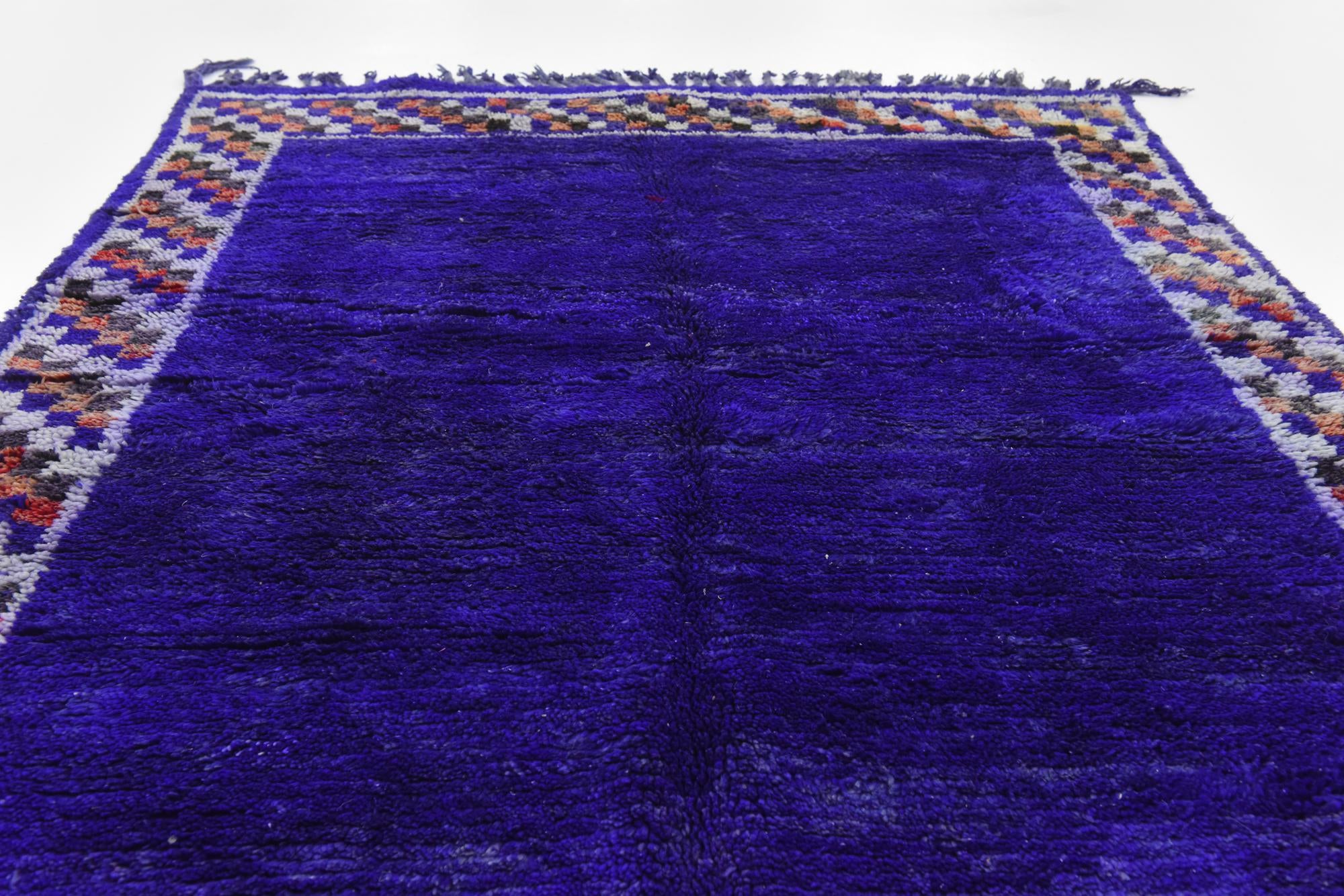4' 11 x 8' 5 Hand Knotted Moroccan Wool Rug