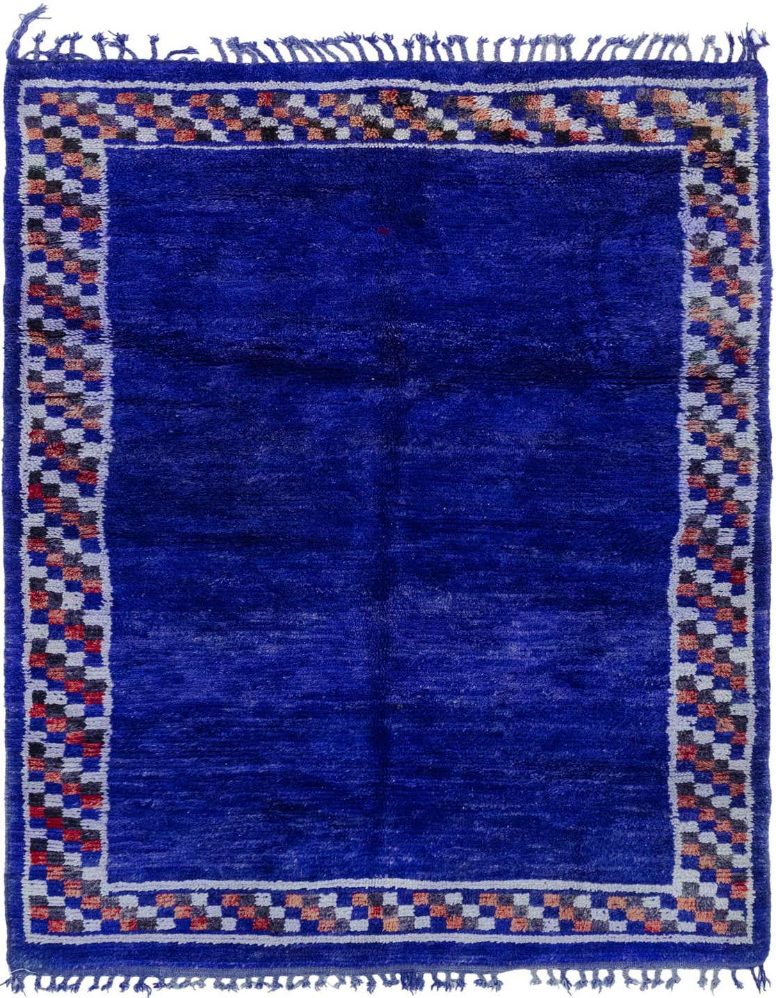 4' 11 x 8' 5 Hand Knotted Moroccan Wool Rug