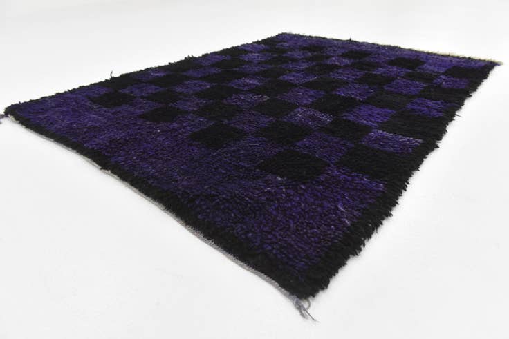 Detail image of 3' 4 x 4' 6 Hand Knotted Moroccan Wool Rug