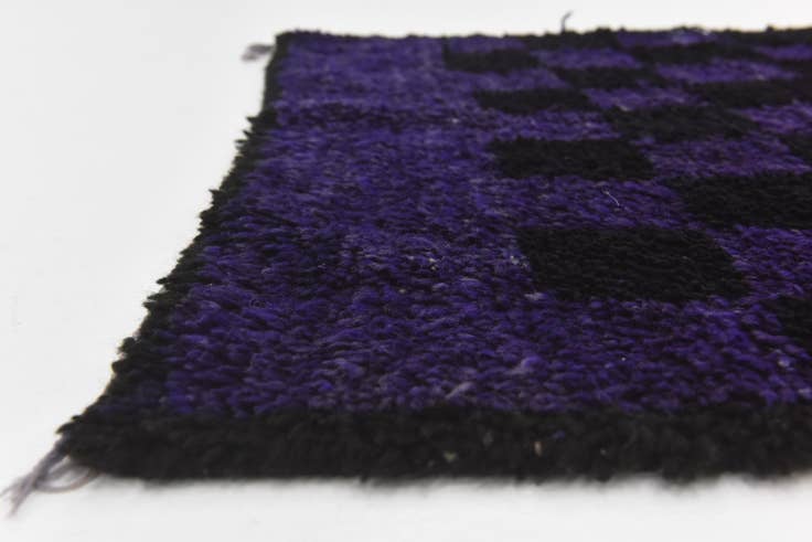 Detail image of 3' 4 x 4' 6 Hand Knotted Moroccan Wool Rug