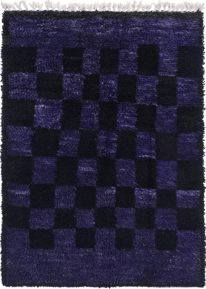 Detail image of 3' 4 x 4' 6 Hand Knotted Moroccan Wool Rug