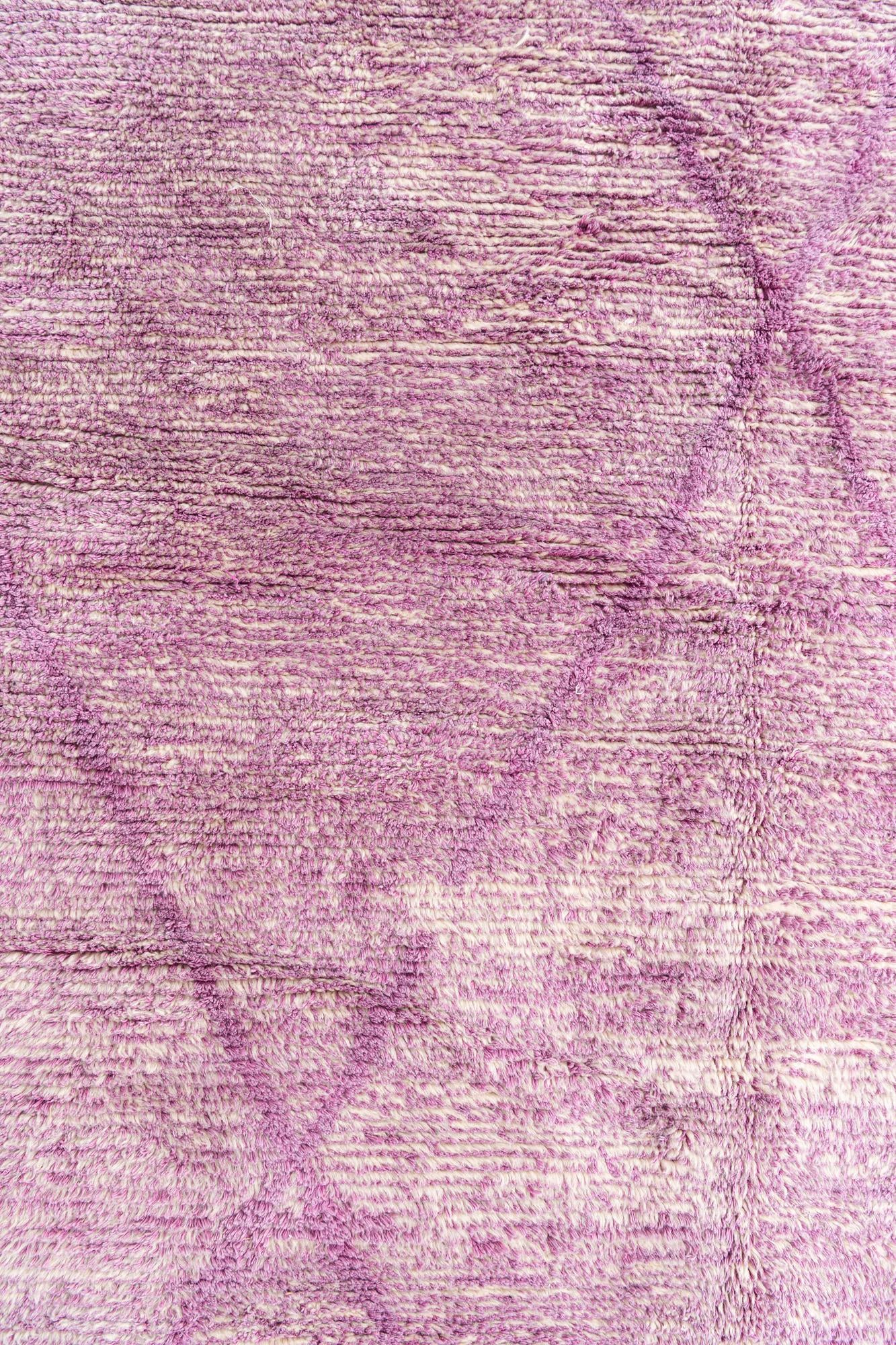 6' 6 x 10' Hand Knotted Moroccan Wool Rug