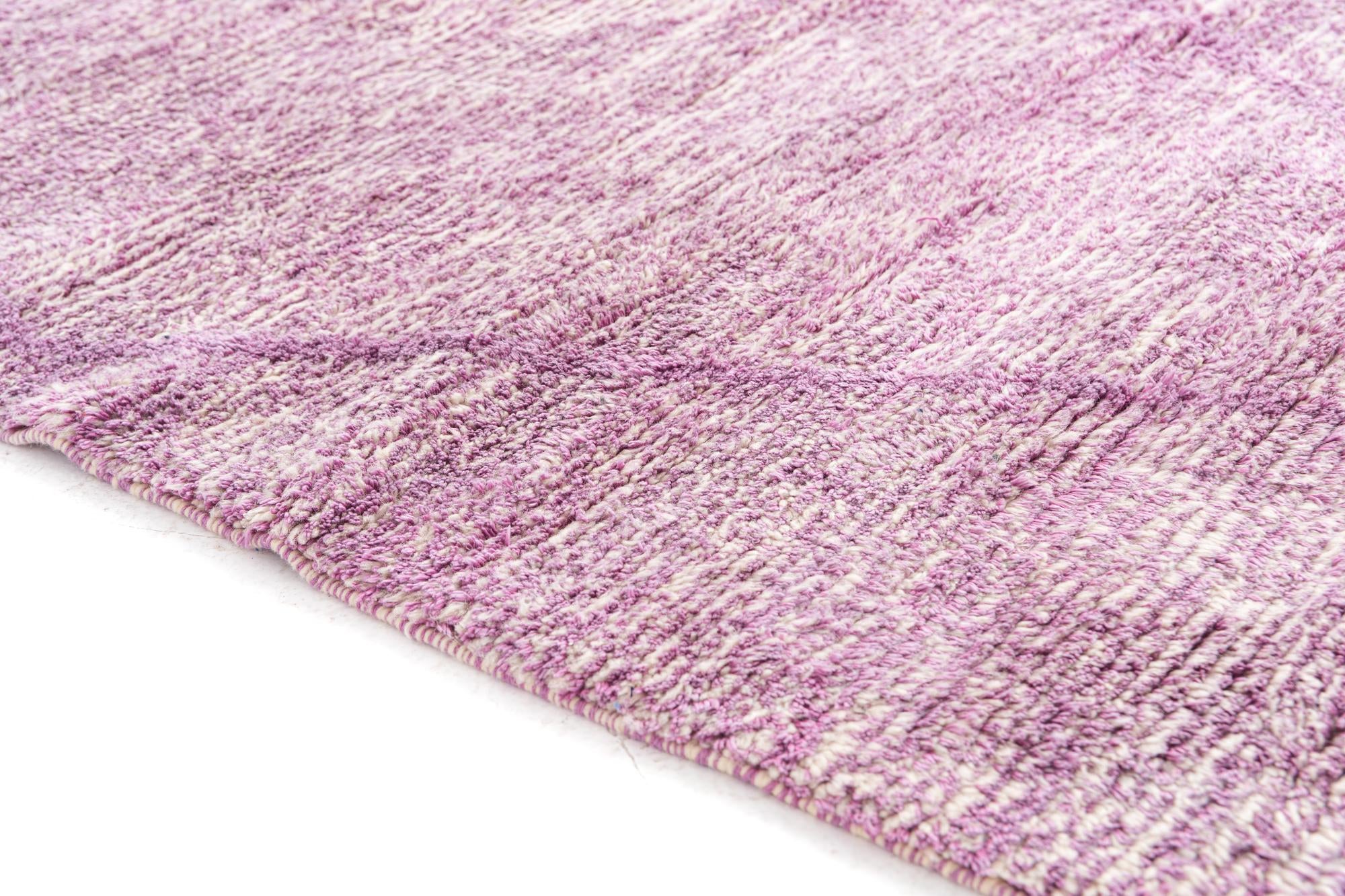 6' 6 x 10' Hand Knotted Moroccan Wool Rug