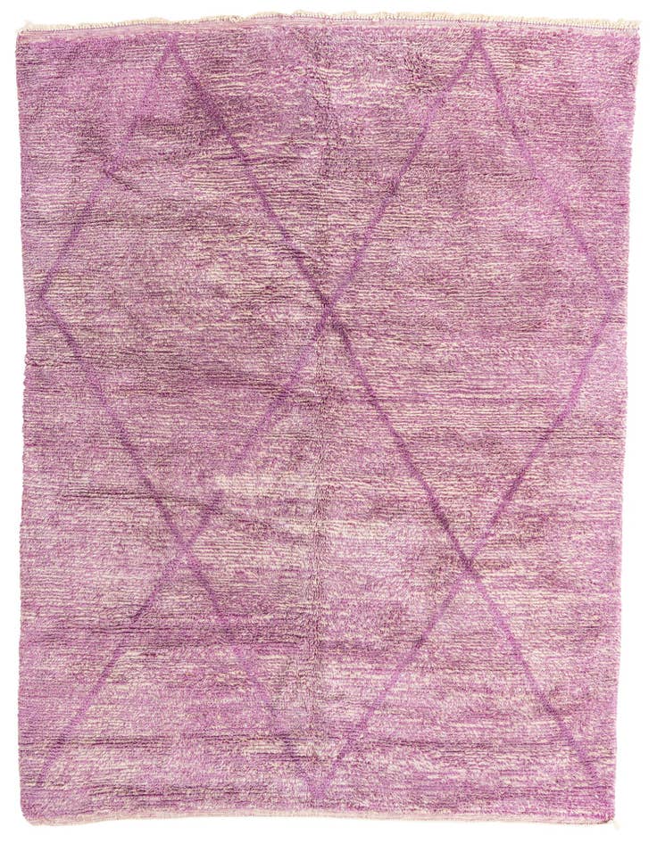 Detail image of 6' 6 x 10' Hand Knotted Moroccan Wool Rug