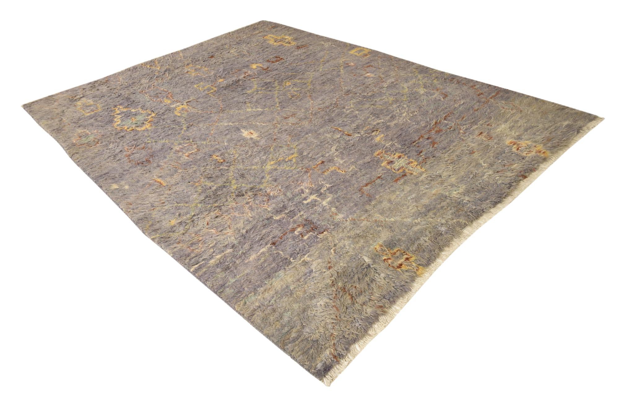 8' x 10' 8 Hand Knotted Moroccan Wool Rug