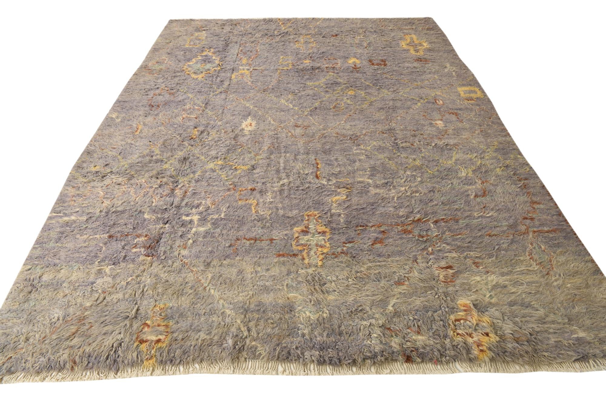 8' x 10' 8 Hand Knotted Moroccan Wool Rug