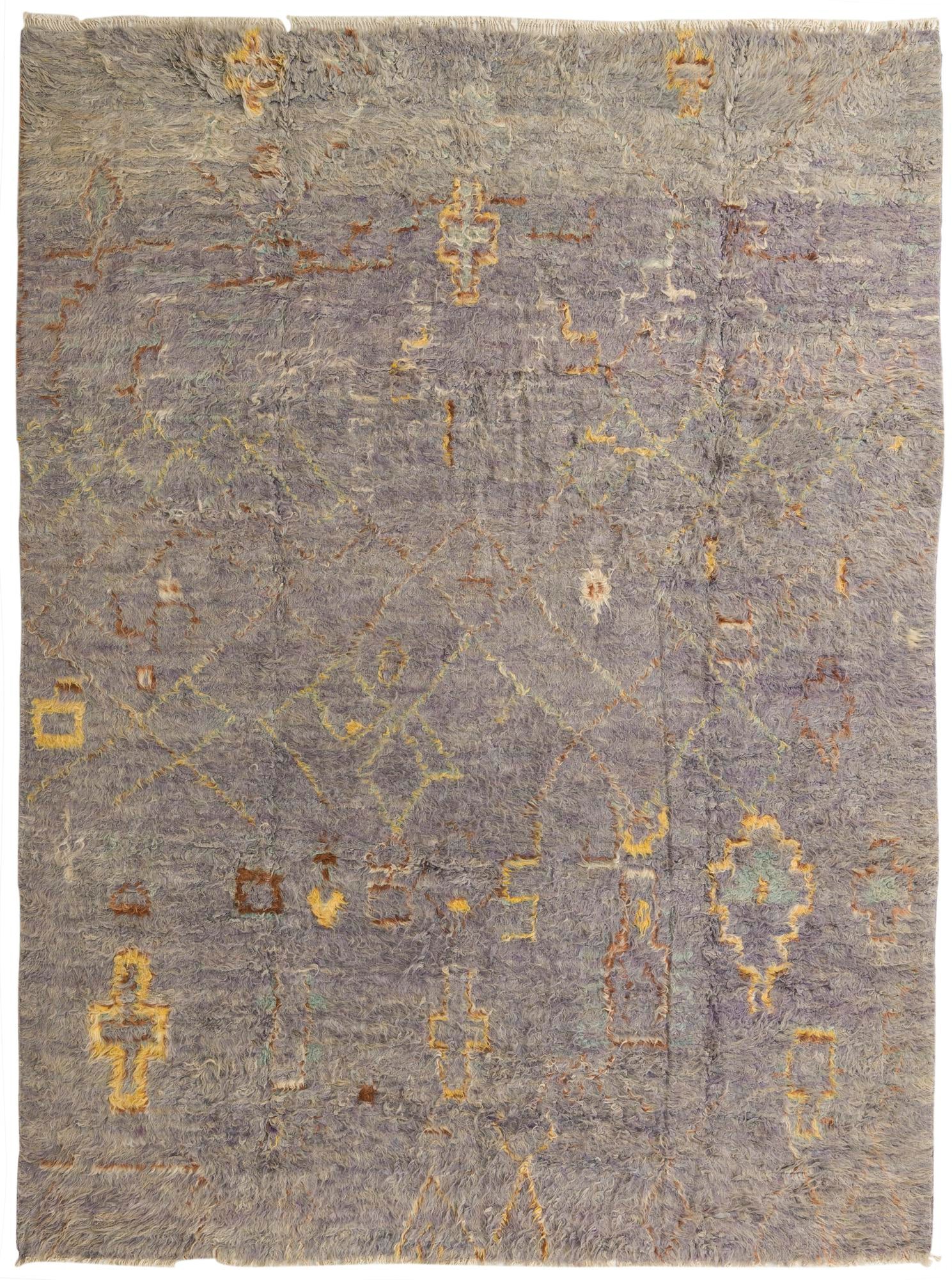 8' x 10' 8 Hand Knotted Moroccan Wool Rug