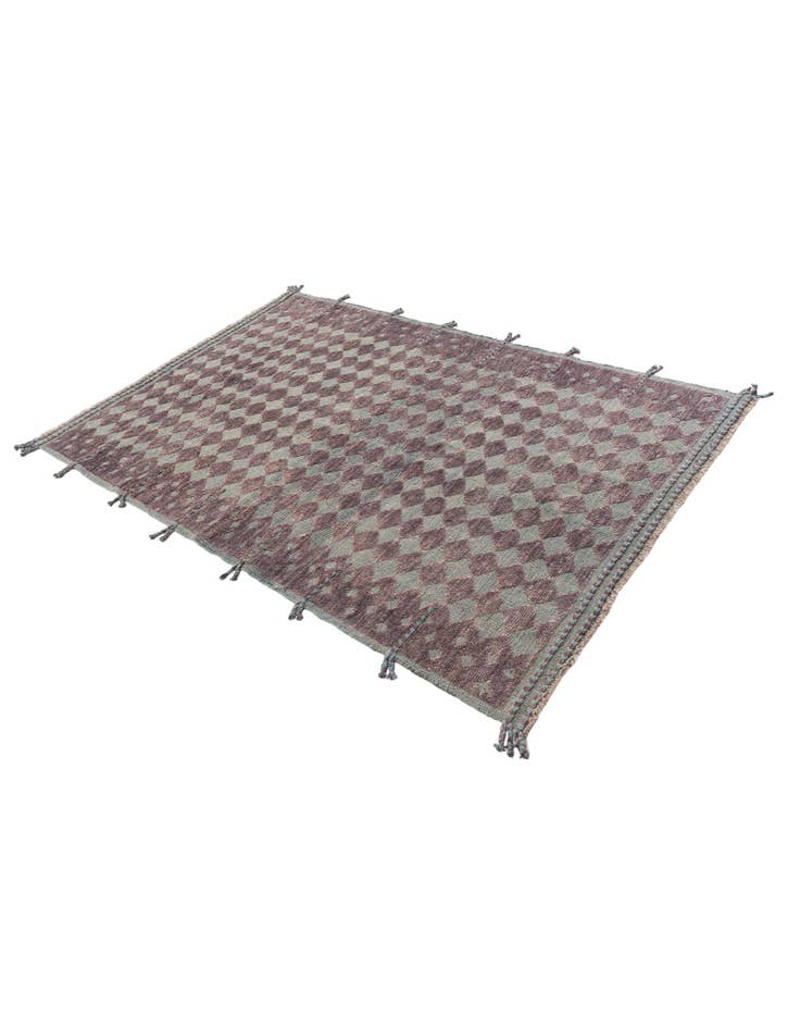 Detail image of 5' 2 x 8'  Hand Knotted Moroccan Wool Rug