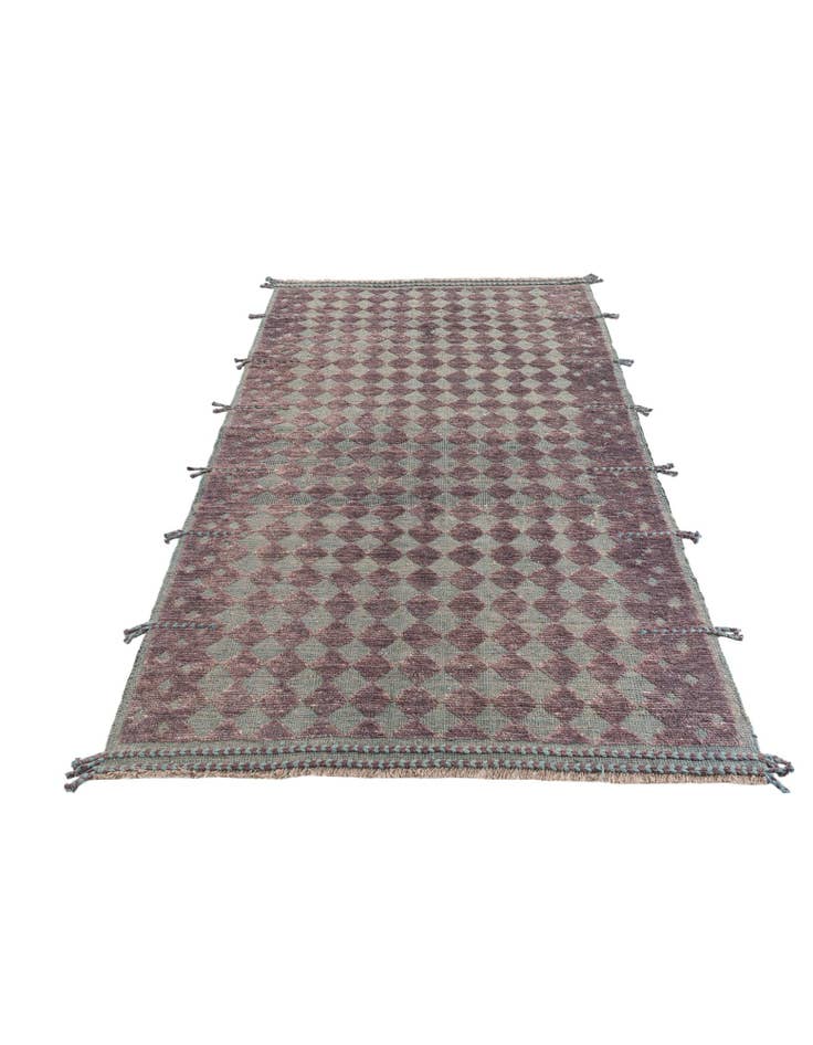 Detail image of 5' 2 x 8'  Hand Knotted Moroccan Wool Rug