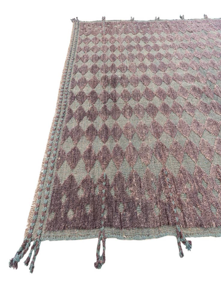 Detail image of 5' 2 x 8'  Hand Knotted Moroccan Wool Rug