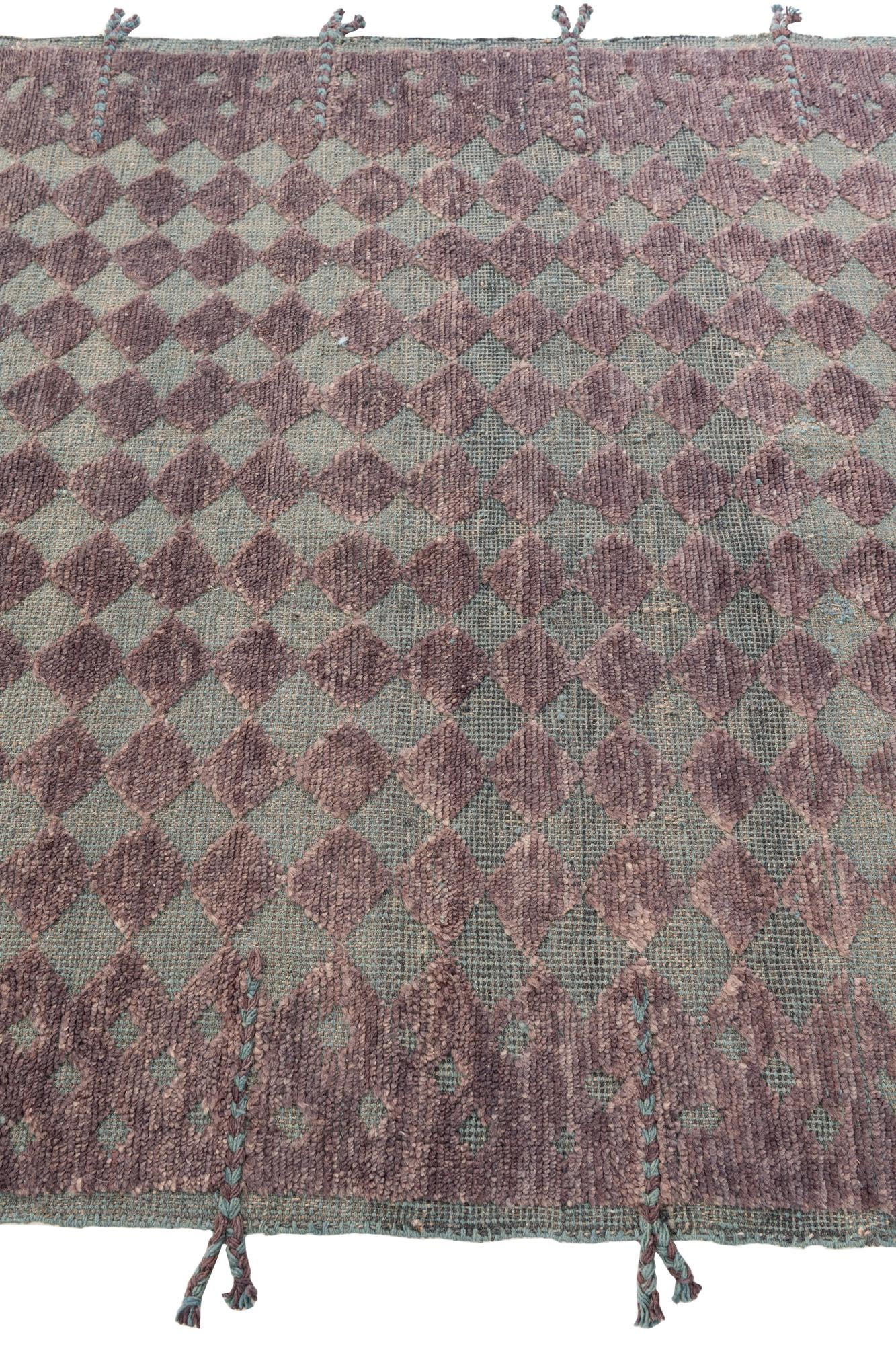 5' 2 x 8' Hand Knotted Moroccan Wool Rug