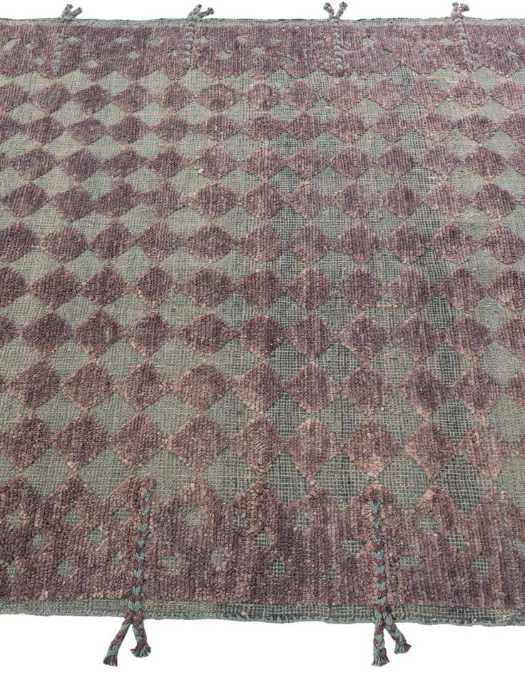 Detail image of 5' 2 x 8'  Hand Knotted Moroccan Wool Rug