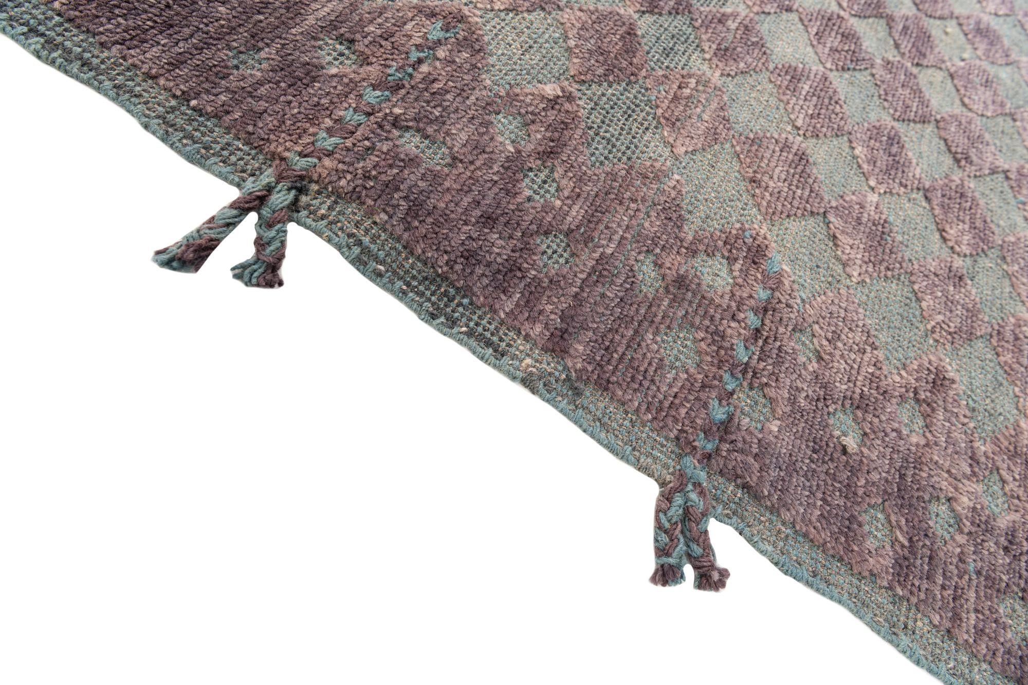 5' 2 x 8' Hand Knotted Moroccan Wool Rug