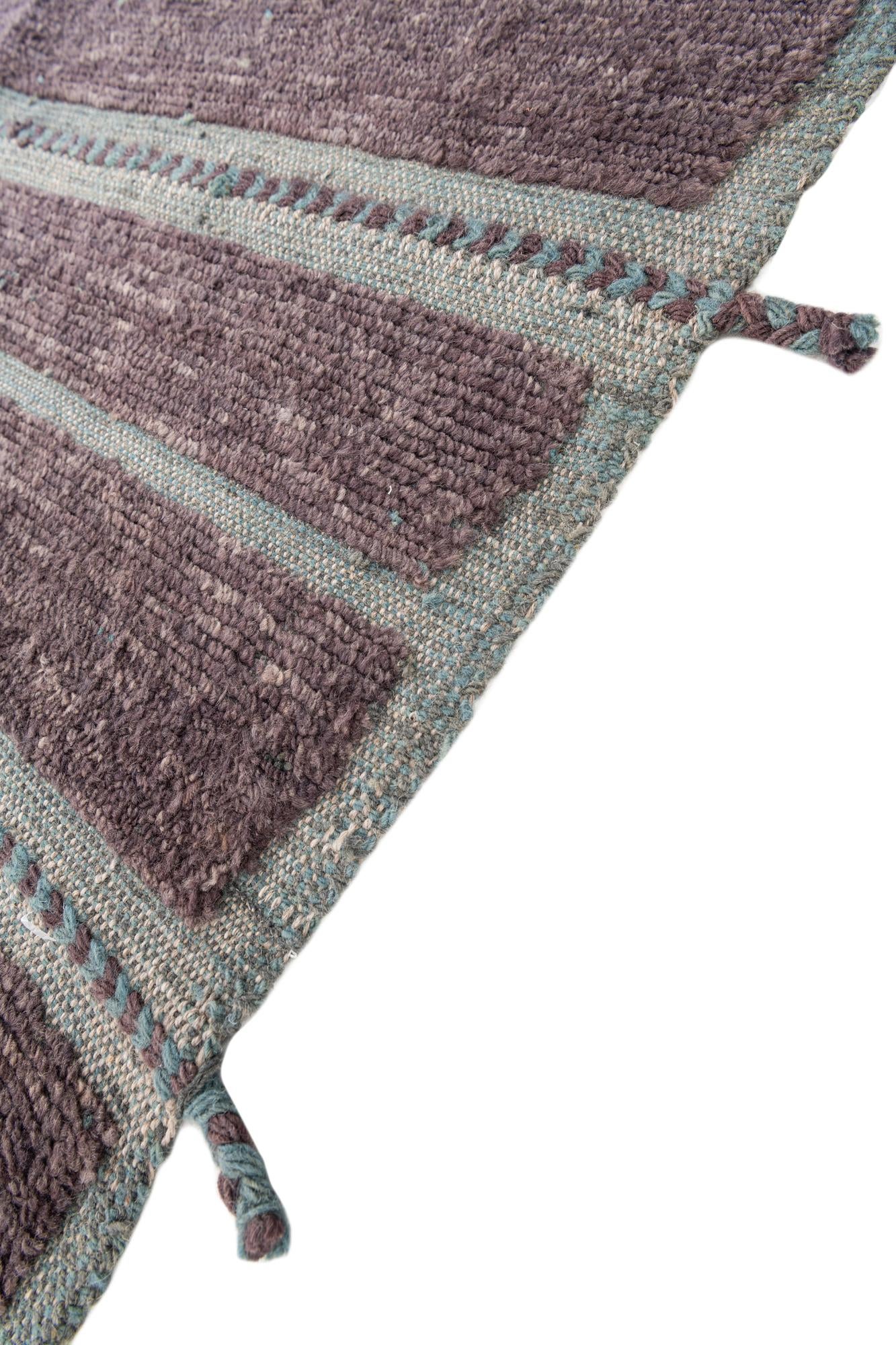 5' 8 x 8' 1 Hand Knotted Moroccan Wool Rug