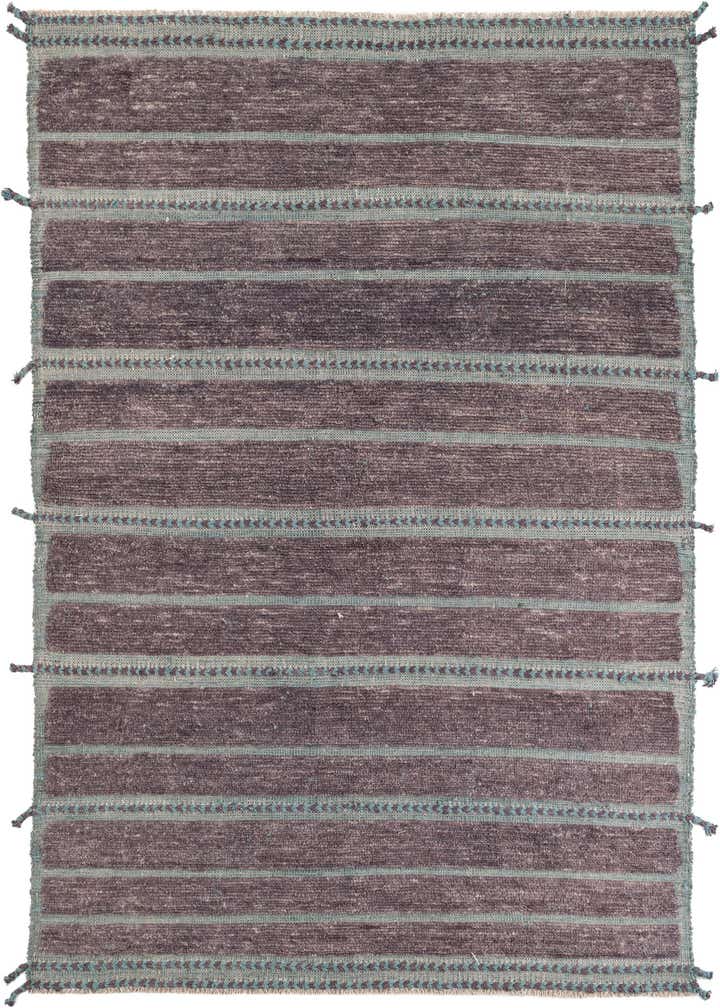 5' 8 x 8' 1 Hand Knotted Moroccan Wool Rug