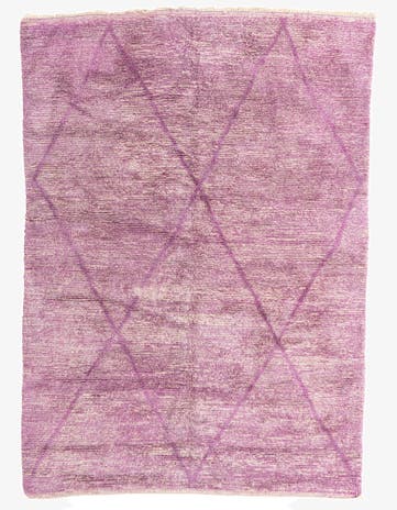 6' 6 x 10' Hand Knotted Moroccan Wool Rug