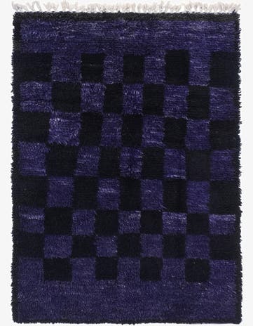 3' 4 x 4' 6 Hand Knotted Moroccan Wool Rug