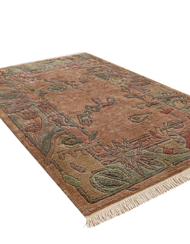 Detail image of 3' 1 x 4' 11 Hand Knotted Nepal Wool Rug